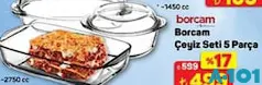 PAŞABAHÇE BORCAM ÇEYİZ SETİ 5 PARÇA